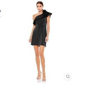 NWT Ieena for Mac Duggal One Shoulder Ruffle Mini Dress